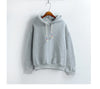 Women Hoodies Sweatshirts New Hot Sale Candy 10 Color Long Sleeved Thick Casual All-match Solid Leisure Hooded Hoodie Loose Tops