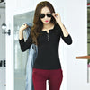 Basic T Shirt Women Long Sleeve Womens Tops 2017 Spring Autumn Tee Shirt Women Korean Style T-Shirt Cotton New Plus Size Tshirt