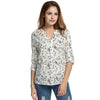 Meaneor Women Floral Print Blouse Tops 1950s 60s Vintage Autumn Clothing Casual Roll Up Sleeve Cotton Fabric High Quality Blouse