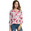 Meaneor Women Floral Print Blouse Tops 1950s 60s Vintage Autumn Clothing Casual Roll Up Sleeve Cotton Fabric High Quality Blouse