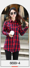 Women Velvet Thick Warm Plaid Shirt Female Full Tops Winter Long Checkered Blouse Blusas Femininas Chemise Femme M-XXL HS1589