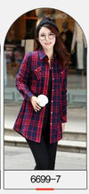 Women Velvet Thick Warm Plaid Shirt Female Full Tops Winter Long Checkered Blouse Blusas Femininas Chemise Femme M-XXL HS1589