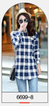 Women Velvet Thick Warm Plaid Shirt Female Full Tops Winter Long Checkered Blouse Blusas Femininas Chemise Femme M-XXL HS1589
