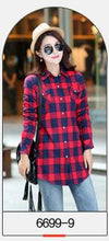 Women Velvet Thick Warm Plaid Shirt Female Full Tops Winter Long Checkered Blouse Blusas Femininas Chemise Femme M-XXL HS1589