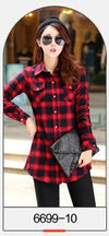 Women Velvet Thick Warm Plaid Shirt Female Full Tops Winter Long Checkered Blouse Blusas Femininas Chemise Femme M-XXL HS1589