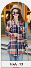 Women Velvet Thick Warm Plaid Shirt Female Full Tops Winter Long Checkered Blouse Blusas Femininas Chemise Femme M-XXL HS1589