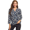 Meaneor Women Floral Print Blouse Tops 1950s 60s Vintage Autumn Clothing Casual Roll Up Sleeve Cotton Fabric High Quality Blouse