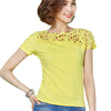 Blouse Shirt Women Cotton Lace Patchwork 2017 Fashion Summer Short Sleeve Shirt Elegant Ladies Tops Plus Size Womens Clothing