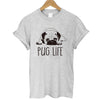 THE COOLMIND Top quality Cotton cut pug print women T shirt casual o-neck women T-shirt 2017 new design woman tee shirts