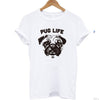 THE COOLMIND Top quality Cotton cut pug print women T shirt casual o-neck women T-shirt 2017 new design woman tee shirts