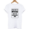 THE COOLMIND 2017 100% Cotton Meow Print Women T shirt Cat T-Shirt Casual Funny Shirt For Lady Top Tee Hipster