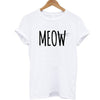 THE COOLMIND 2017 100% Cotton Meow Print Women T shirt Cat T-Shirt Casual Funny Shirt For Lady Top Tee Hipster