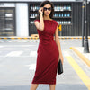 Deviz Queen Elegant Office Dresses Brand 2017 New O-Neck Design Women's Casual Slim Wiggle Pencil Sheath Bodycon Woman Dress