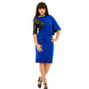 2017 New Designer Women Dress Plus Size 6XL Autumn Vestidos Maxi Casual Dresses Batwing Sleeve Half Straight Patchwork O Neck