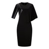 2017 New Designer Women Dress Plus Size 6XL Autumn Vestidos Maxi Casual Dresses Batwing Sleeve Half Straight Patchwork O Neck