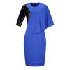 2017 New Designer Women Dress Plus Size 6XL Autumn Vestidos Maxi Casual Dresses Batwing Sleeve Half Straight Patchwork O Neck