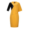 2017 New Designer Women Dress Plus Size 6XL Autumn Vestidos Maxi Casual Dresses Batwing Sleeve Half Straight Patchwork O Neck