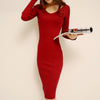 Long Sweater Dresses For Women 2017 Autumn Winter Brand Design Size Sheath V-Neck Pullovers Brief Thick Warm Knitting Dress