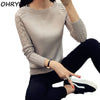 OHRYIYIE 2017 Autumn Winter Solid Knitted Sweaters And Pullovers Women Jumper Long Sleeve Pullover Female Tricot Pull Femme Tops