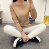 OHRYIYIE 2017 Autumn Winter Solid Knitted Sweaters And Pullovers Women Jumper Long Sleeve Pullover Female Tricot Pull Femme Tops