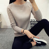OHRYIYIE 2017 Autumn Winter Solid Knitted Sweaters And Pullovers Women Jumper Long Sleeve Pullover Female Tricot Pull Femme Tops