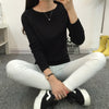 OHRYIYIE 2017 Autumn Winter Solid Knitted Sweaters And Pullovers Women Jumper Long Sleeve Pullover Female Tricot Pull Femme Tops