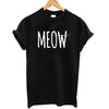 THE COOLMIND 2017 100% Cotton Meow Print Women T shirt Cat T-Shirt Casual Funny Shirt For Lady Top Tee Hipster