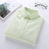 Women Blouse 2017 New Casual Long Sleeved Cotton Oxford  Candy Colors Shirt Woman Office Shirts Excellent Quality Blusas Lady