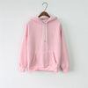 2017 Women Hoodies Sweatshirt Female Long Sleeve Pink Casual Harajuku Pocket Winter Hoodie For Women Pullover Sudaderas Mujer