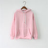2017 Women Hoodies Sweatshirt Female Long Sleeve Pink Casual Harajuku Pocket Winter Hoodie For Women Pullover Sudaderas Mujer