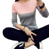 2017 Sweater Women Fashionable Sweater High Elastic Knitted Split Women Sweaters Pullovers Female Tricot Jumper Femme SW542
