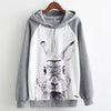 MITTELMEER 2018 Autumn winter Harajuku printed Hooded Sweatshirt printing cartoon Unicorn owl cat Hoodies girls women Christmas
