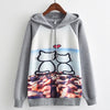 MITTELMEER 2018 Autumn winter Harajuku printed Hooded Sweatshirt printing cartoon Unicorn owl cat Hoodies girls women Christmas