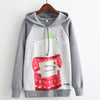 MITTELMEER 2018 Autumn winter Harajuku printed Hooded Sweatshirt printing cartoon Unicorn owl cat Hoodies girls women Christmas