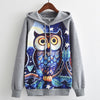 MITTELMEER 2018 Autumn winter Harajuku printed Hooded Sweatshirt printing cartoon Unicorn owl cat Hoodies girls women Christmas