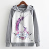 MITTELMEER 2018 Autumn winter Harajuku printed Hooded Sweatshirt printing cartoon Unicorn owl cat Hoodies girls women Christmas