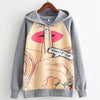 MITTELMEER 2018 Autumn winter Harajuku printed Hooded Sweatshirt printing cartoon Unicorn owl cat Hoodies girls women Christmas
