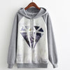 MITTELMEER 2018 Autumn winter Harajuku printed Hooded Sweatshirt printing cartoon Unicorn owl cat Hoodies girls women Christmas