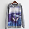 MITTELMEER 2018 Autumn winter Harajuku printed Hooded Sweatshirt printing cartoon Unicorn owl cat Hoodies girls women Christmas