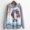 MITTELMEER 2018 Autumn winter Harajuku printed Hooded Sweatshirt printing cartoon Unicorn owl cat Hoodies girls women Christmas