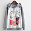 MITTELMEER 2018 Autumn winter Harajuku printed Hooded Sweatshirt printing cartoon Unicorn owl cat Hoodies girls women Christmas