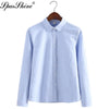 Women Blouse 2017 New Casual Long Sleeved Cotton Oxford  Candy Colors Shirt Woman Office Shirts Excellent Quality Blusas Lady