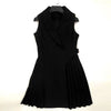 Free Shipping 2017 Newest Designer Runway Dress High Quality Women Vestidos Sleeveless Notched Collar Pleated Winter Dresses
