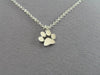 Jisensp Chokers Necklace Tassut Cat and Dog Paw Print Animal Jewelry Women Pet Memorial Pendant Cute Delicate Statement Necklace