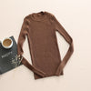 Women Sweater Pullover Basic Rib Knitted Cotton Tops Solid Crew Neck Essential Jumper Long Sleeve Sweaters Autumn Winter 2017