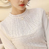 Women Winter Warm Diamond Lace Blouses 2017 Fashion Elegant Hot Drilling Ladies Plus Velvet Long Sleeve Chiffon Blouse Shirt